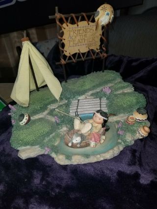 Retired 1994 Enesco " Great Xl Display " Friends Of The Feather Figurine