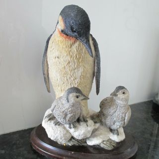Country Artists Mother Penguin & Chicks 1995 Price Artist Look