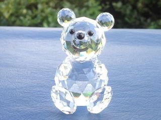 Swarovski Crystal Teddy Bear Figurine 1 7/8 " Tall