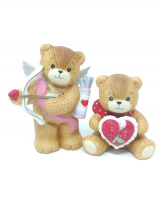 Lucy & Me Cupid With Bow And Arrow 3 " And Valentine Bear 2 "