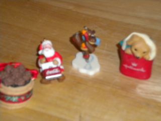 4 Hallmark Miniature Keepsake Ornaments - - 1989 To1995