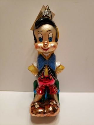 Christopher Radko Walt Disney Pinocchio Glass Christmas Ornament Ltd Edition