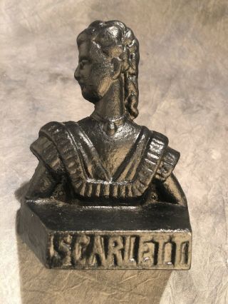 Gone With The Wind Scarlett Cast Iron Bookend 1937,  Could Be As Doorstop