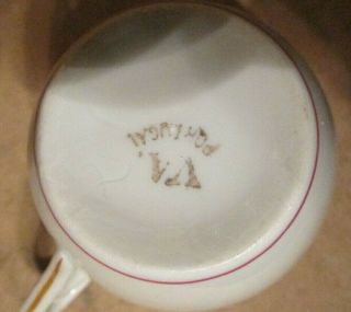 Vintage VISTA ALEGRE Portugal DEMITASSE Miniature teacup w/GOLD trim 5