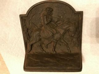 George Washington Valley Forge Revolutionary War Cast Iron Metal Hubley Bookend