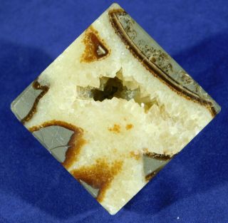 A Larger Standing Cube Made From A Utah Septarian Nodule 296gr E