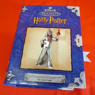 Hallmark Harry Potter Hermione Granger Pewter Ornament,  2000,  Nib