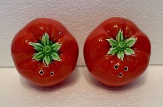 Adorable Vintage Tomato Salt And Pepper Shakers,  Japan 2