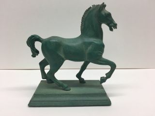 Vintage Franklin Roman Bronze Horse Statue Figurine