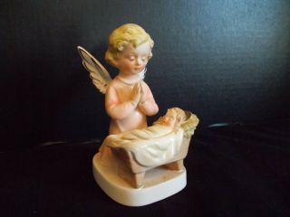 Lovely Vintage Art Japan Porcelain Praying Angel Baby Jesus Nativity Figurine