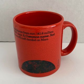 Waechtersbach Coffee Mug Cup Vintage Planet Solar System Mars Red Facts Htf