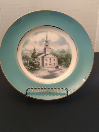 Country Church Christmas Plate Series 2nd Edition Avon 1974 8 - 3/4 "