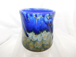 Blue Whale Handmade Pottery Coffee Mug Ceramic Waves Glazed Blue Tale Handle 2
