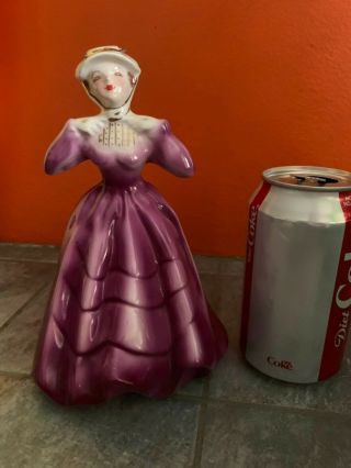 Vintage Florence Ceramics " Laura " In Purple Lady Woman Figurine Pasadena Ca