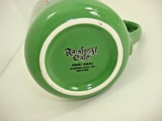 Rainforest Cafe Large Green Frog Tea Coffee Mug 1999 Rio Cha Cha 4