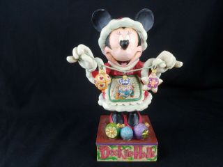 Jim Shore Minnie Mouse Walt Disney Enesco Figurine Christmas Cheer Deck Halls