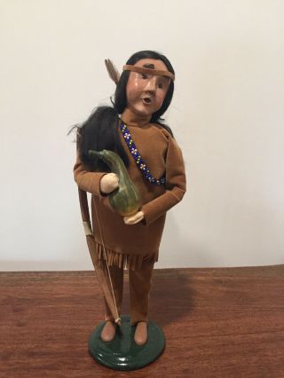 Byers Choice Thanksgiving Native American With Bow And Arrows