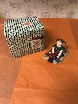 Department 56 All Through The House Caroline Stringing Cranberries In Orig Box