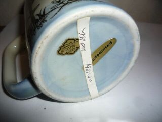 Vintage Unicorn Mug Blue Handpainted Stoneware Coffee Cup Otagiri Japan 1982 3