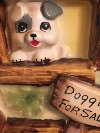 Vintage Josef Originals Bone China Dog House Music Box “Doggie For Sale” 7