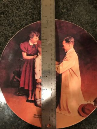 NORMAN ROCKWELL / Bradford Exch.  Plate “His First Day of School” by Knowles 5