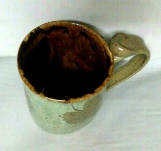 Vintage Paul Revere Pottery PRP Ceramic Mug Cup Glazed Art Deco Handle Leaf EUC 5