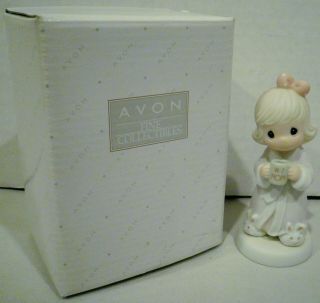 Avon Precious Moments Porcelain Bisque Thank You For The Time We Share Figurine