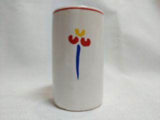 Riva Designs Tulips Salt Shaker Made In Japan White With Red Yellow Blue Design