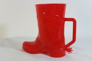 Vintage 1950s Red Cowboy Boot With Spurs Child 