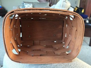 Longaberger Signed Handwoven Basket Vintage Wooden Rocking Baby Doll Cradle 3