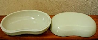 Halston Porcelain Container for Vanity,  Kidney Shaped,  4 