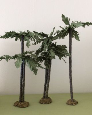 Roman Fontanini Set Of 3 Palm Trees Depose 5 " Heirloom Nativity Accessory 51108