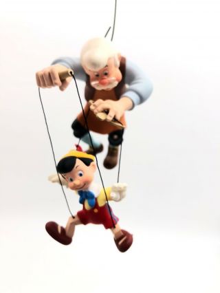 1999 Disney Pinocchio Geppetto Hallmark Christmas Tree Ornament Price Tag Mib