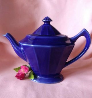 Vintage Fraunfelter Royal Blue 3 - 4 Cup Teapot Usa