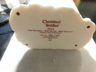 CHERISHED TEDDIES OLGA FEEL THE PEACE.  HOLD THE JOY.  SHARE THE LOVE FF320DXX 5