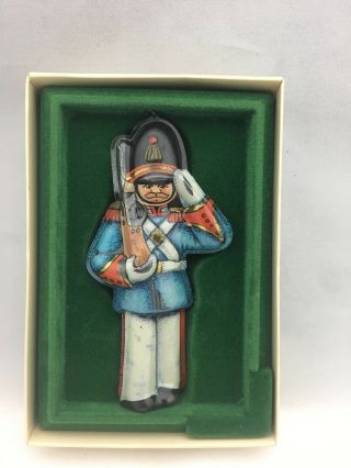 Tin Soldier Christmas Ornament Hallmark 1982 In Ob Vintage Qx483 - 6 Cond