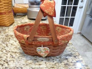 Longaberger 2007 Woven Memories Basket Combo With Liner And Handle Bow