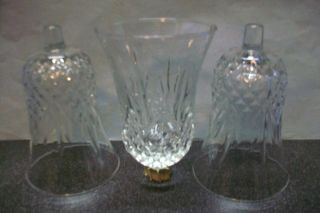 Clear Embossed Diamond Ribbed Prism Glass Shade Peg Votive Cup Tea Candle Holder