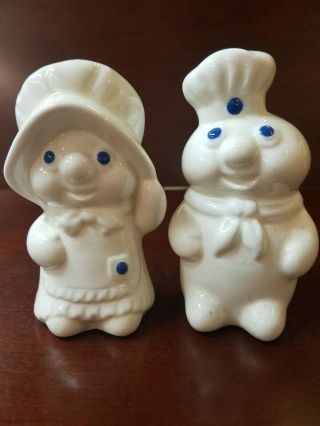 Vintage Salt And Pepper Shakers 1333 Pillsbury Dough Boy And Girl