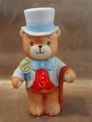 Lucy & Me By Enesco - Bear In Tails And Tophat And Cane " Greatest Dad " 1980