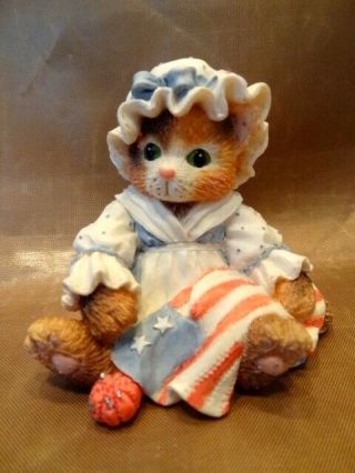 Calico Kittens - Cat Sewing American Flag " You 
