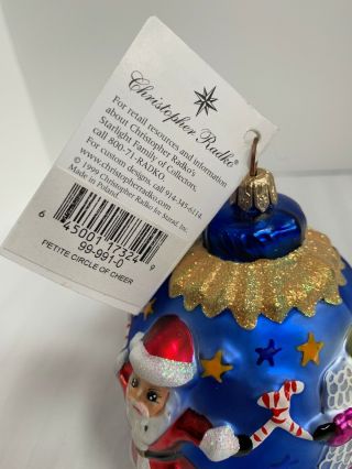 Christopher Radko Circle of Cheer Christmas Tree Ornament Petite 99 - 991 - 0 5