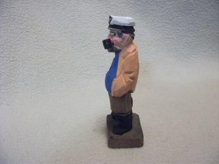 Nautical Hand Carved Wooden Sailor - Ship Captain Figurine 2