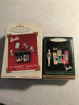 Set Of 2 Hallmark Keepsake Barbie Ornaments