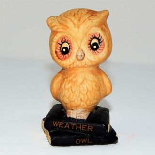 Adorable Vintage Weather Owl Figurine Taiwan