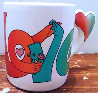 Vintage The Love Mug Hug 1986 Coffee Cup 80 