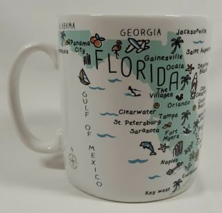 222 FIFTH MY PLACE FLORIDA JUMBO 24 OZ Coffee Cup Mug Map On Both Sides 2