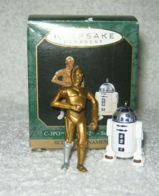 Hallmark Ornament - Miniature - Star Wars - C - 390 & R2 - D2 - Dated 1997 -