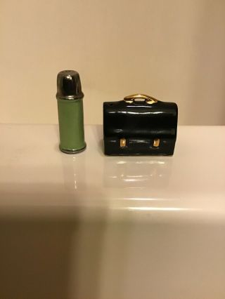 Vintage Arcadia Mini Lunchbox And Thermos Salt And Pepper Shakers