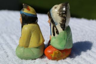 Vintage Sitting Indian Couple Salt and Pepper Shakers - Japan 5